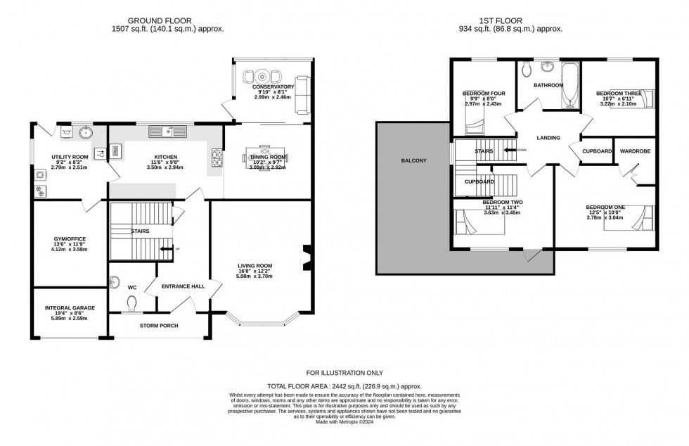 Floorplan for Tealsbrook, Covingham, Swindon