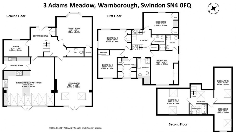Floorplan for Adams Meadow, Wanborough, Swindon
