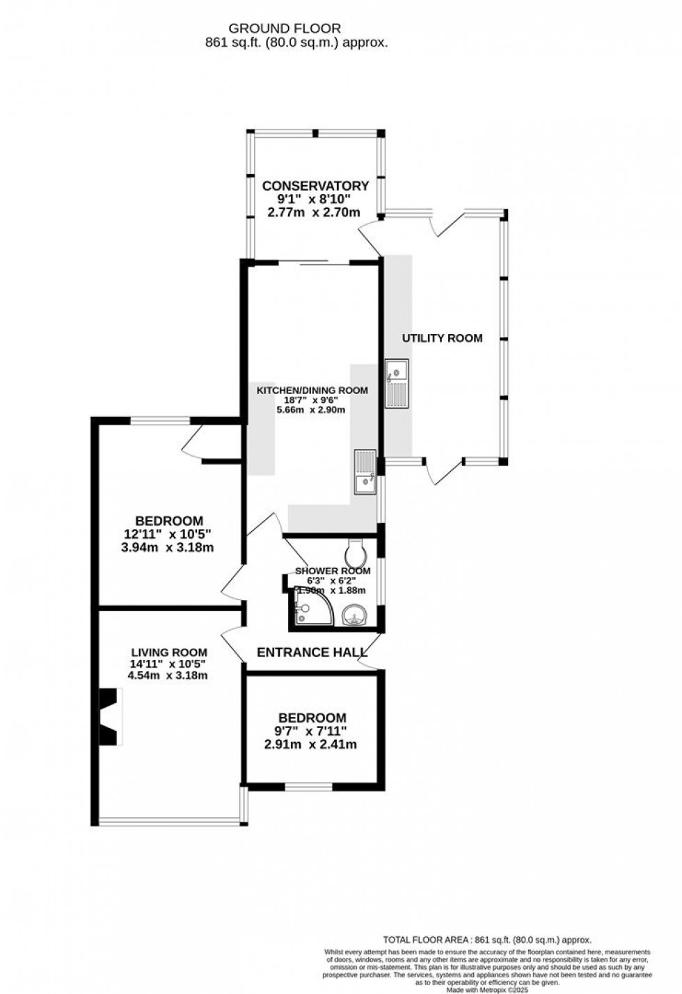 Floorplan for Blenheim Road, Wroughton, Swindon