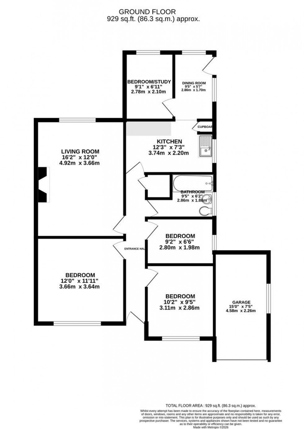 Floorplan for Medina Way, Meadowcroft, Swindon