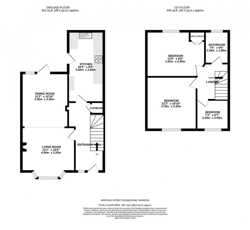 Floorplan for Montagu Street, Rodbourne, Swindon