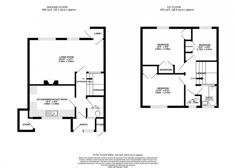 Floorplan for Kingswood Avenue, Park North, Swindon