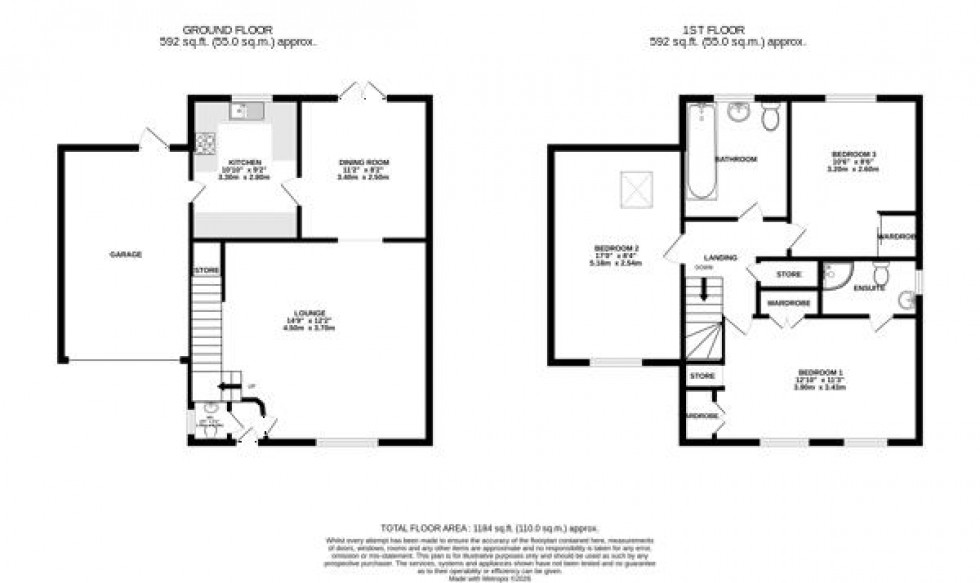 Floorplan for Dartmoor Close, Swindon