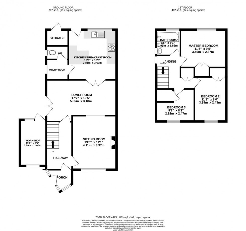 Floorplan for St. Andrews Close, Wroughton, Swindon