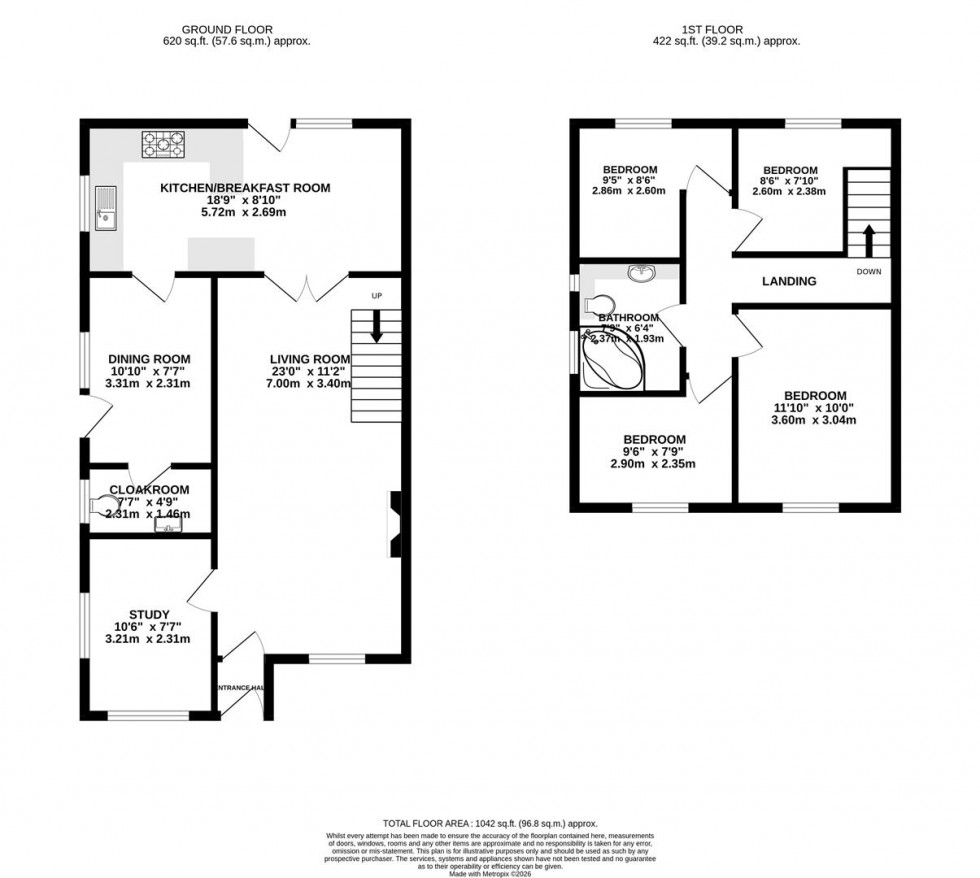 Floorplan for Lambert Close, Freshbrook, Swindon
