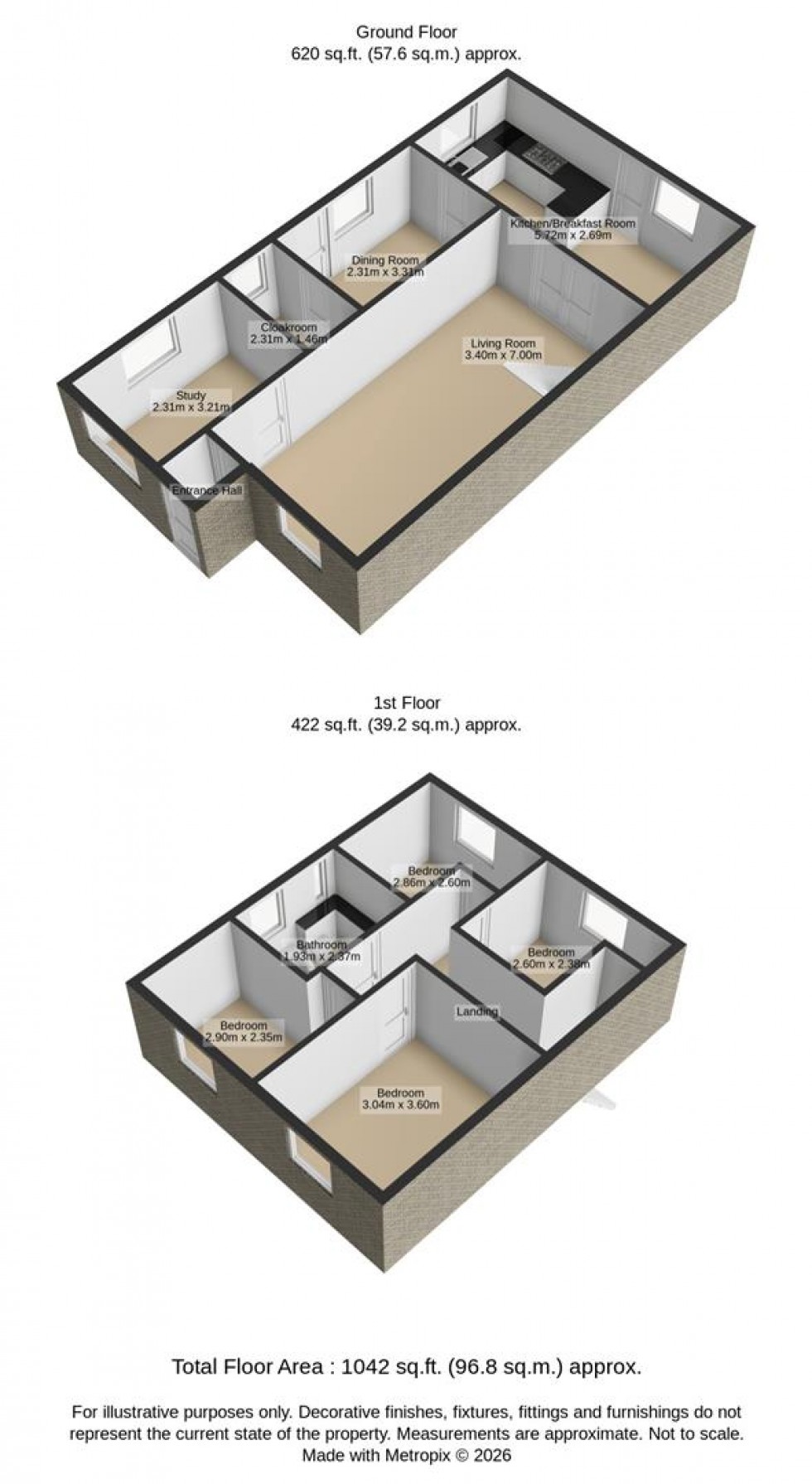 Floorplan for Lambert Close, Freshbrook, Swindon