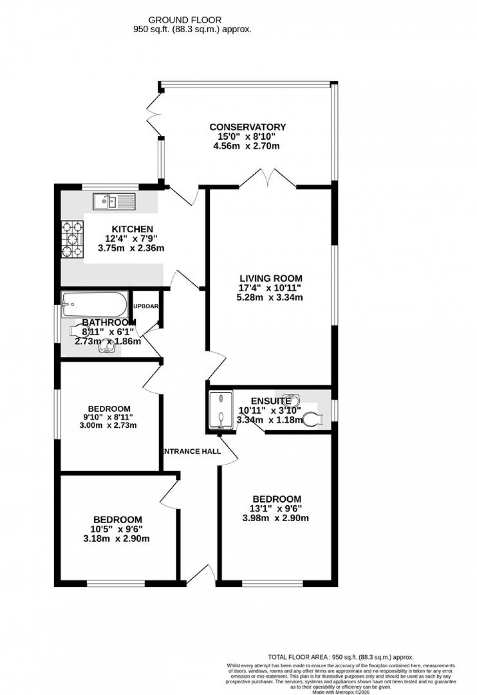 Floorplan for Egerton Close, Swindon