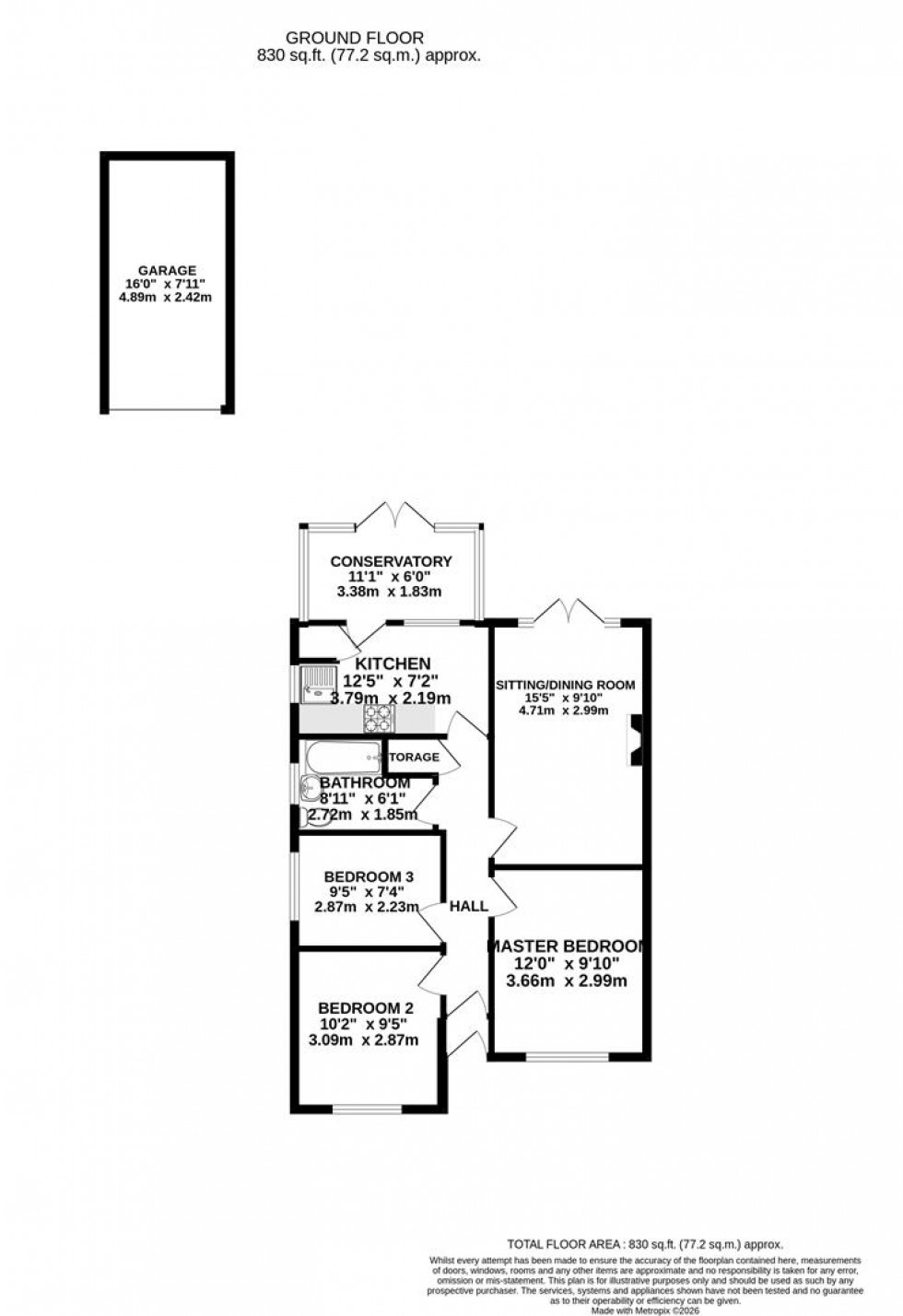 Floorplan for Whitelands Road, Lower Stratton
