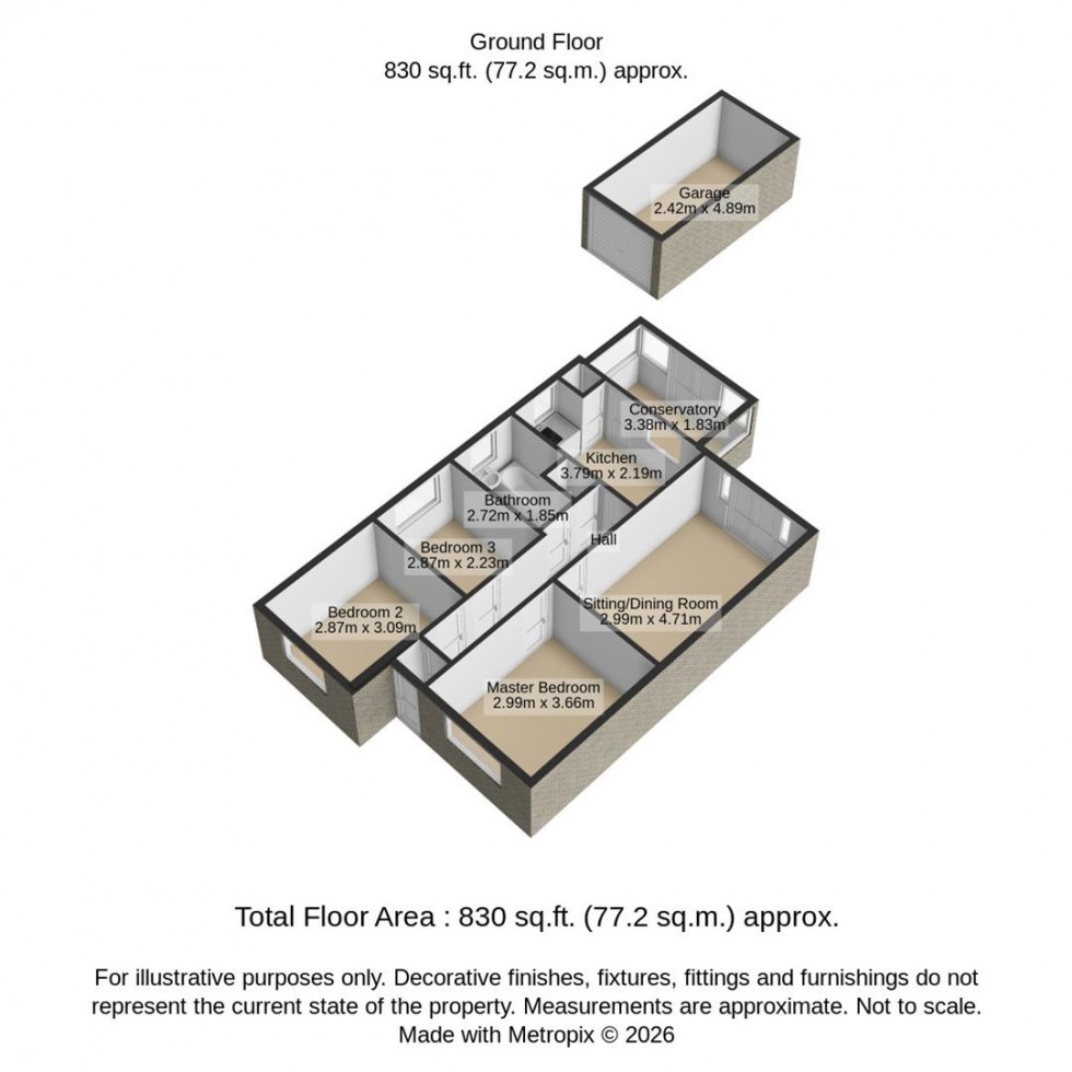 Floorplan for Whitelands Road, Lower Stratton