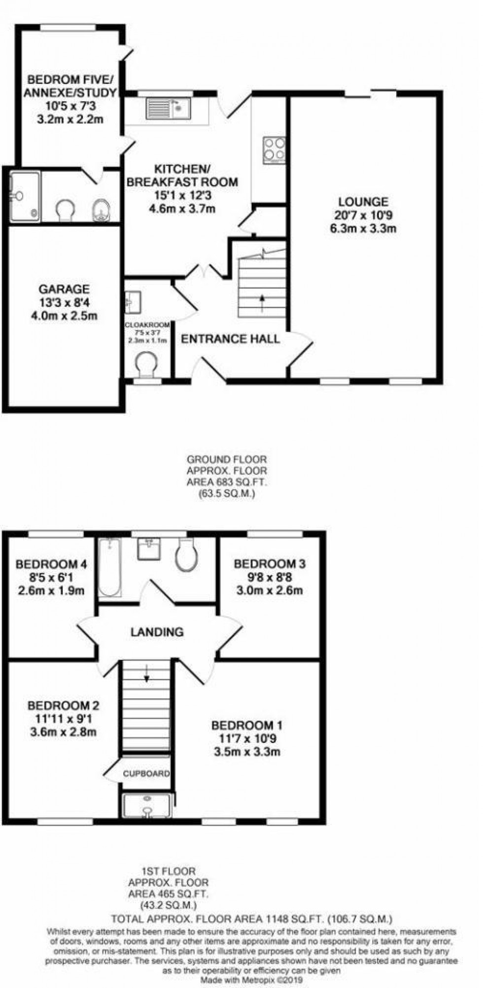Floorplan for Bosworth Road, Grange Park, Swindon