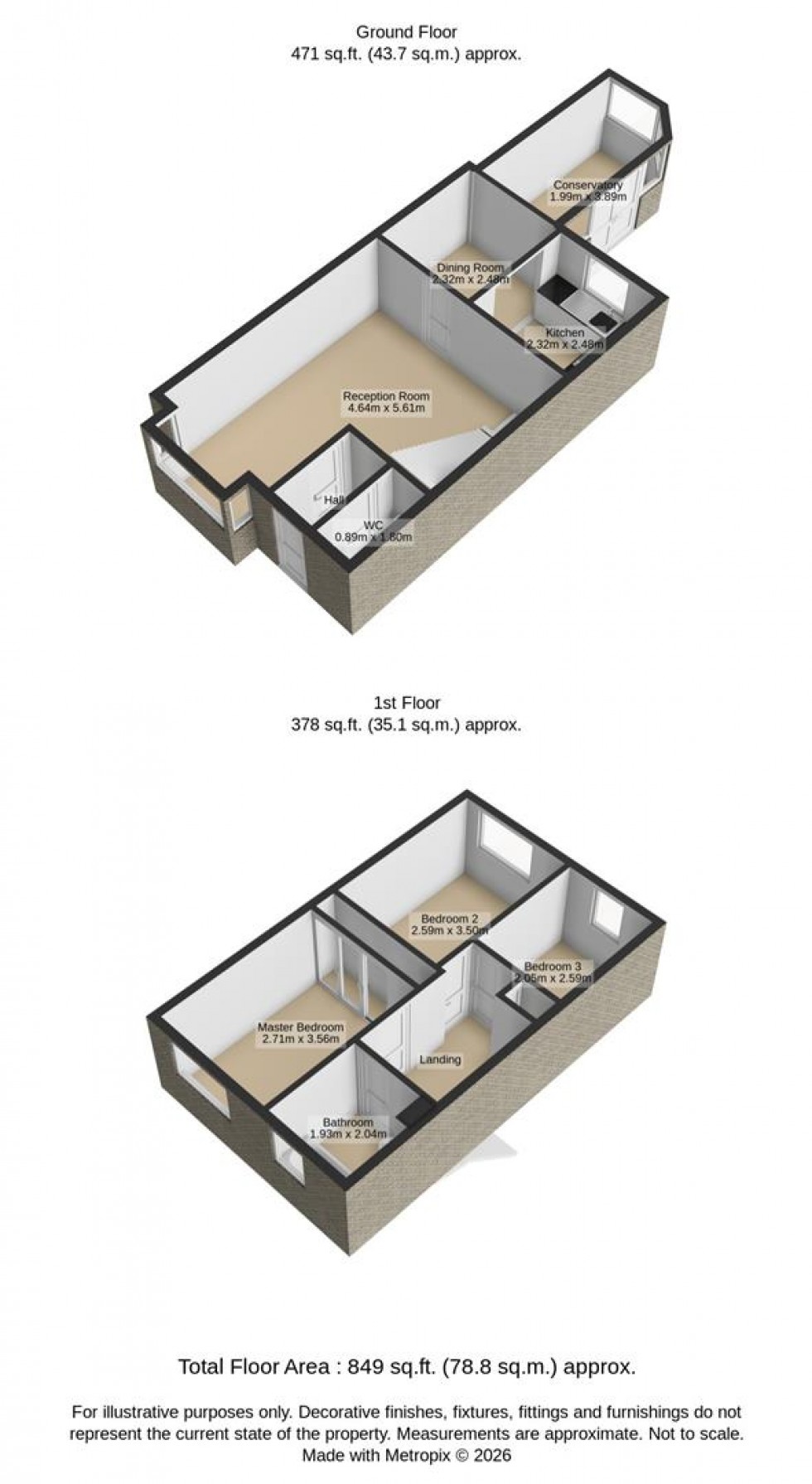 Floorplan for Acorn Close, Eldene, Swindon