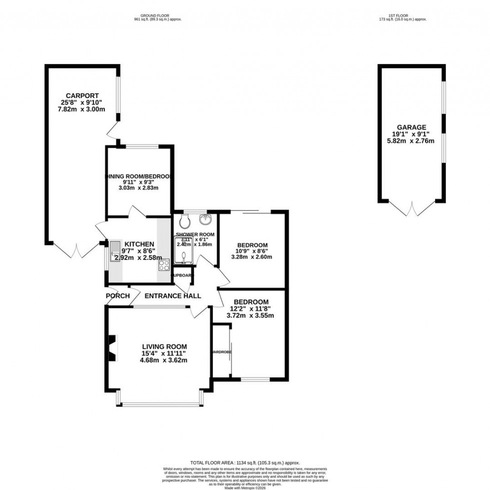 Floorplan for Blenheim Road, Wroughton, Swindon